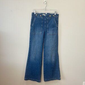 Anthropologie Pilcro Kit High Rise Wide Leg Utility Jeans
